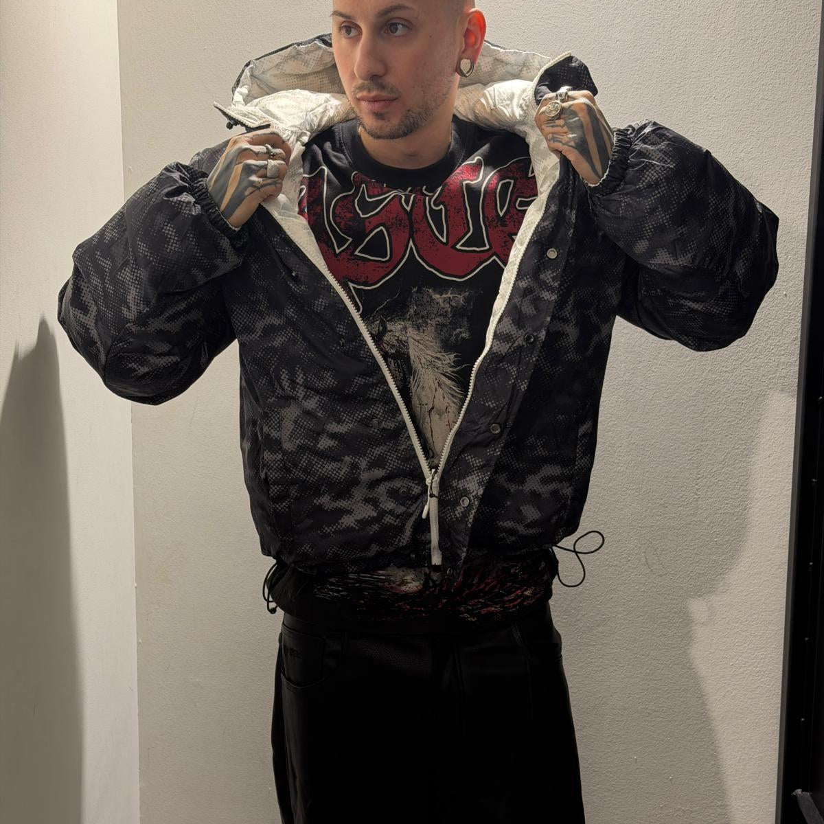 Digicamo reversible puffer jacket