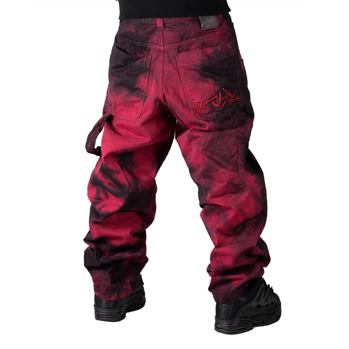 Baggy Tie-Dye Red Black