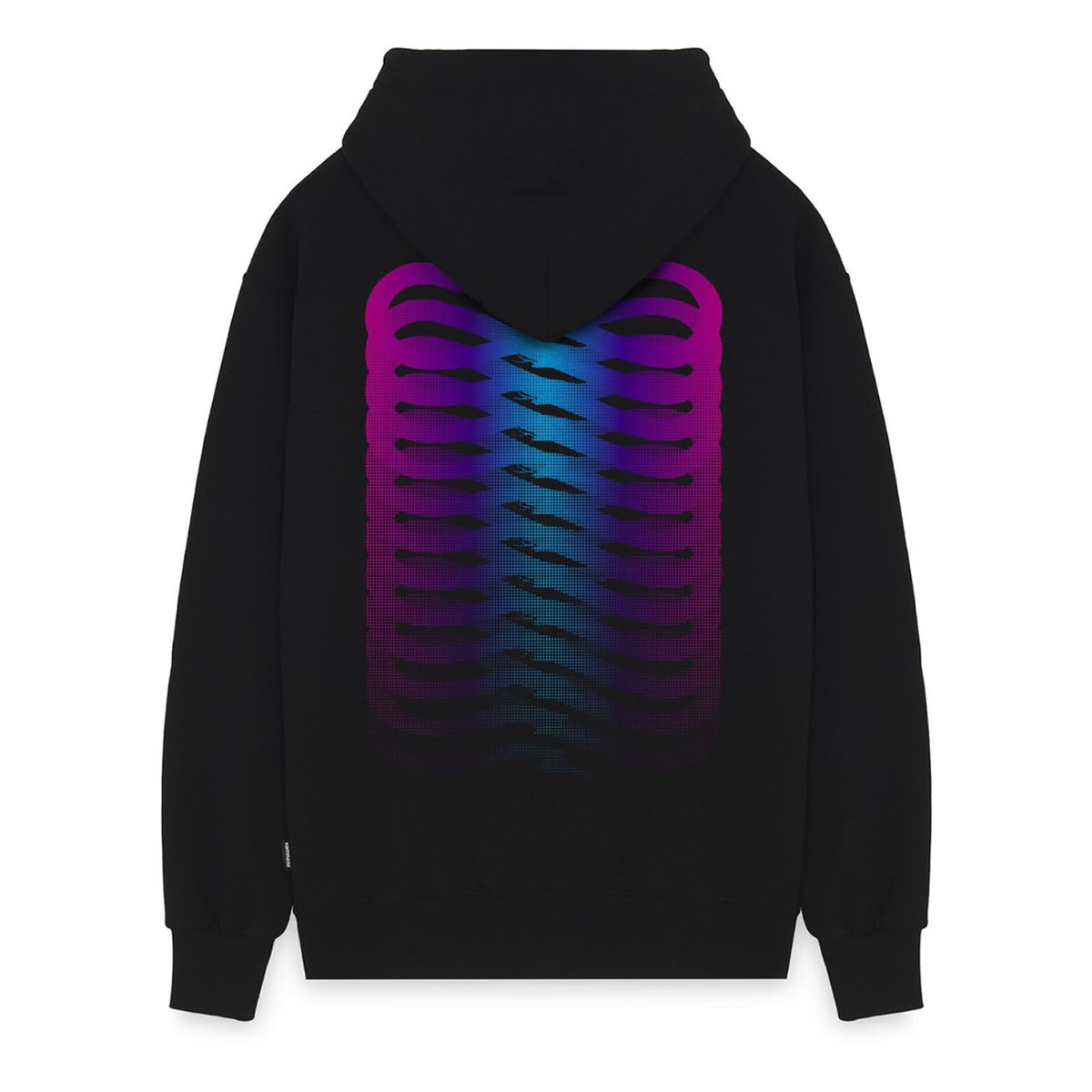 Ribs Gradient Hoodie Black
