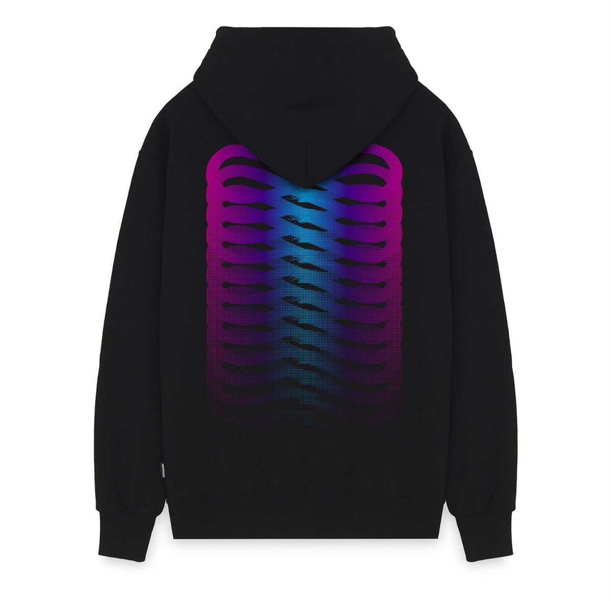Ribs Gradient Hoodie Black