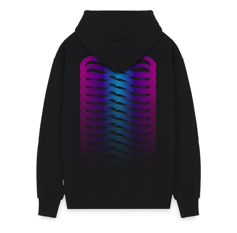 Ribs Gradient Hoodie Black
