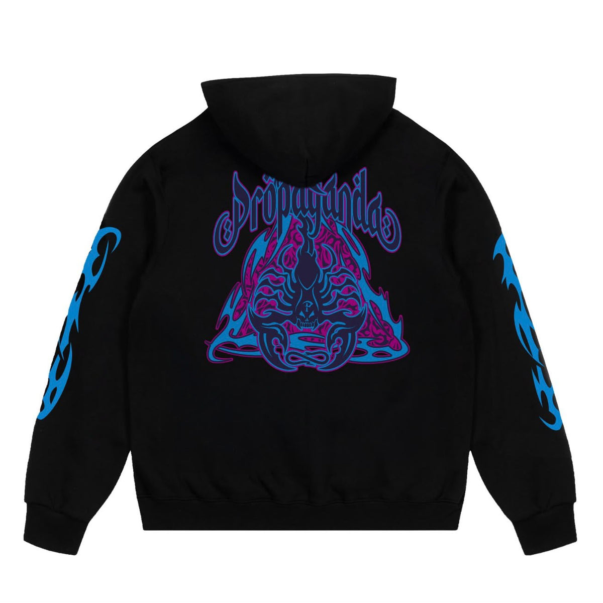 Triangle Scorpion Zip Hoodie Black
