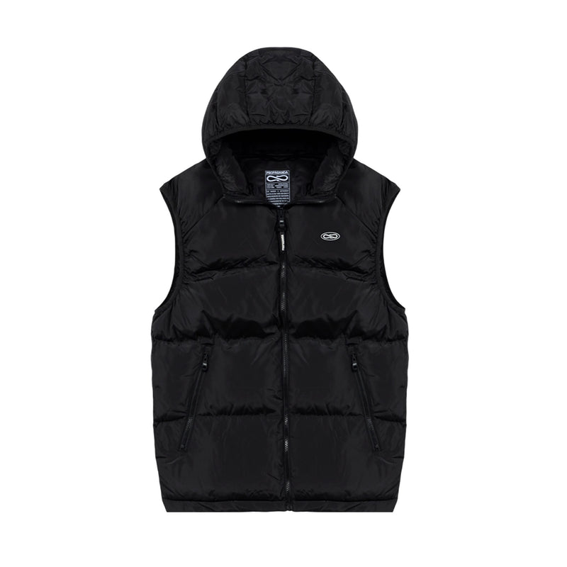 Logo Atom Puffer Vest Black