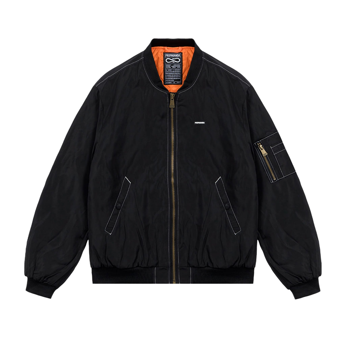 Logo Atom Bomber Jacket Black
