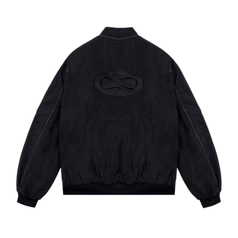 Logo Atom Bomber Jacket Black