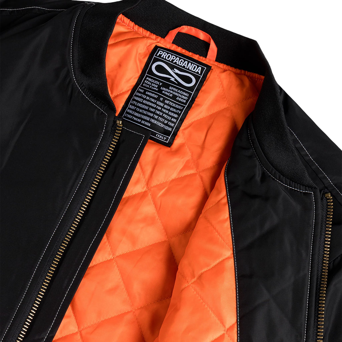 Logo Atom Bomber Jacket Black