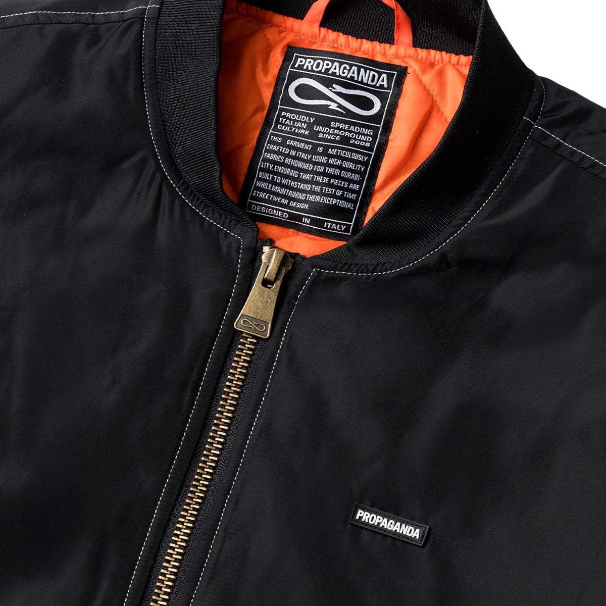 Logo Atom Bomber Jacket Black