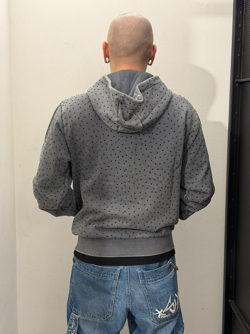 Ripngems Zip Up Hoodie (Charcoal Wash)