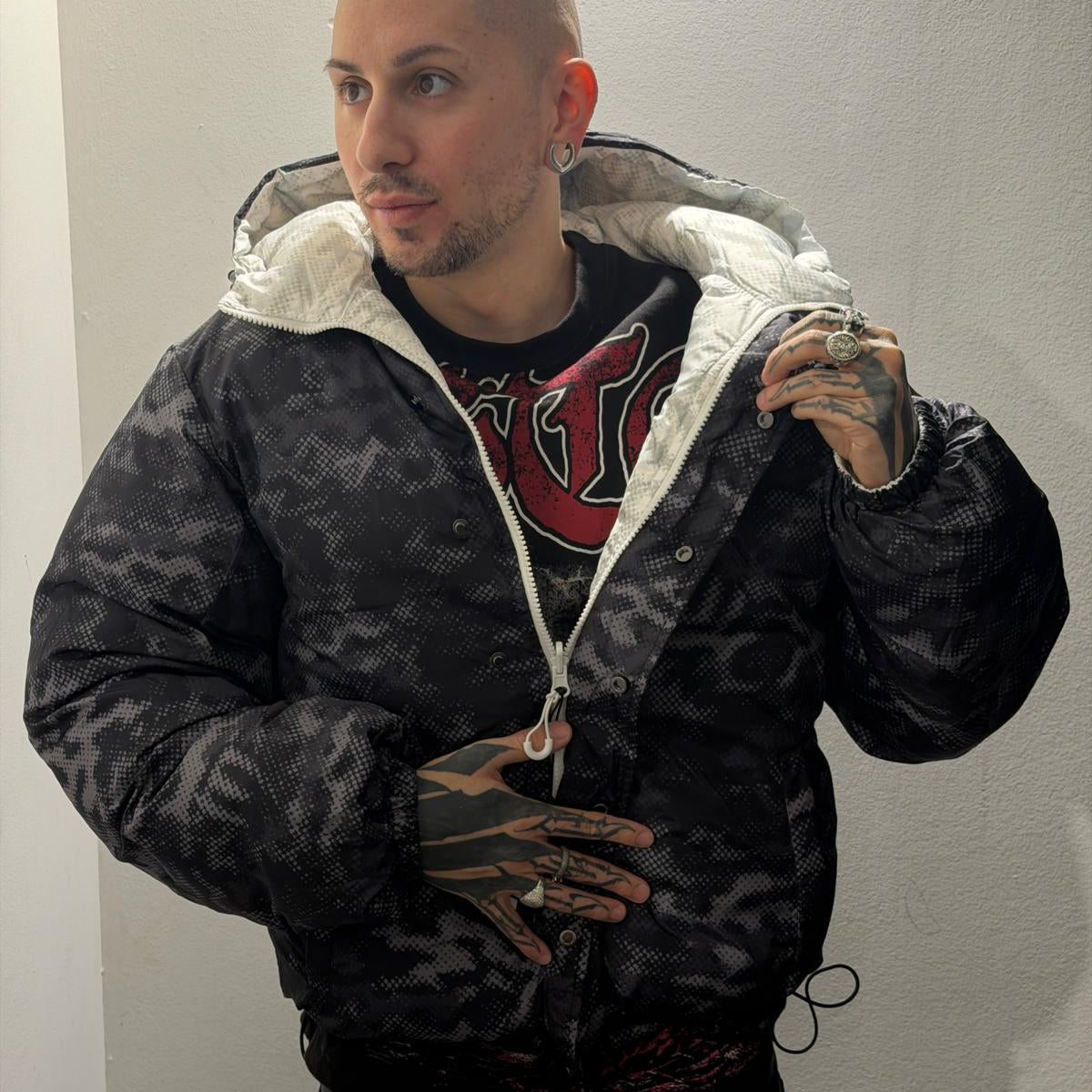 Digicamo reversible puffer jacket